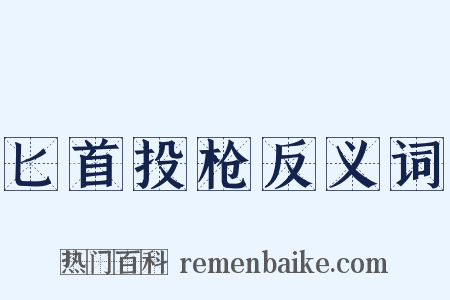 匕首投枪反义词是什么意思的图片